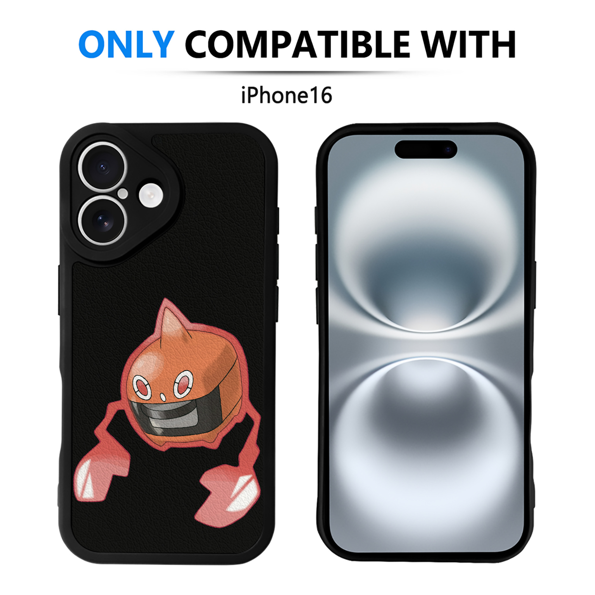 （画像用） ポケットモンスター Pokémon 【iPhone 16シリーズ対応】シリコンスマホケース（レザー調） 材質：シリコン